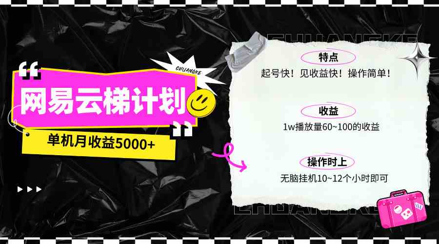（10063期）最新网易云梯计划网页版，单机月收益5000+！可放大操作-狂神云浏览专注活动，软件，教程分享！总之就是网络那些事。