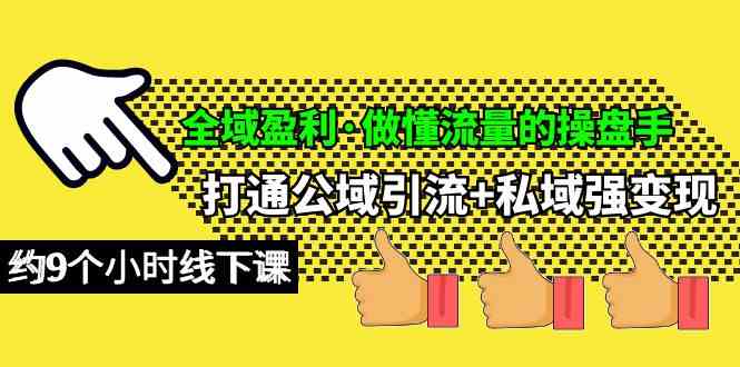 （10045期）全域盈利·做懂流量的操盘手，打通公域引流+私域强变现，约9个小时线下课-狂神云浏览专注活动，软件，教程分享！总之就是网络那些事。