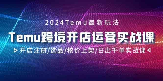 （9208期）2024Temu跨境开店运营实战课，开店注册/选品/核价上架/日出千单实战课-狂神云浏览专注活动，软件，教程分享！总之就是网络那些事。