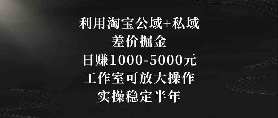 （8952期）利用淘宝公域+私域差价掘金，日赚1000-5000元，工作室可放大操作，实操…-狂神云浏览专注活动，软件，教程分享！总之就是网络那些事。
