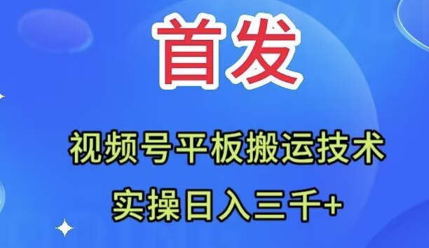 （7843期）全网首发：视频号平板搬运技术，实操日入三千＋-狂神云浏览专注活动，软件，教程分享！总之就是网络那些事。