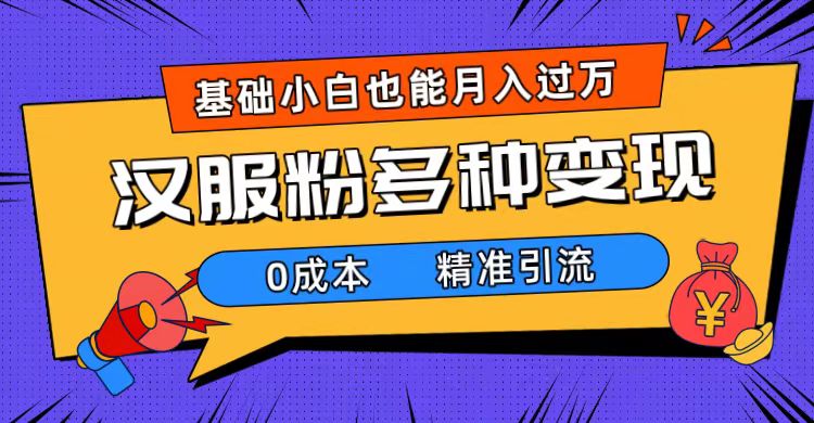 （7549期）一部手机精准引流汉服粉，0成本多种变现方式，小白月入过万（附素材+工具）-狂神云浏览专注活动，软件，教程分享！总之就是网络那些事。