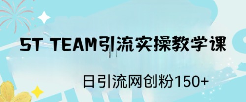 （6578期）ST TEAM引流实操课，日引流网创粉100+-狂神云浏览专注活动，软件，教程分享！总之就是网络那些事。