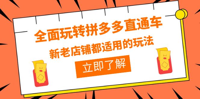 （6294期）全面玩转拼多多直通车，新老店铺都适用的玩法（12节精华课）-狂神云浏览专注活动，软件，教程分享！总之就是网络那些事。