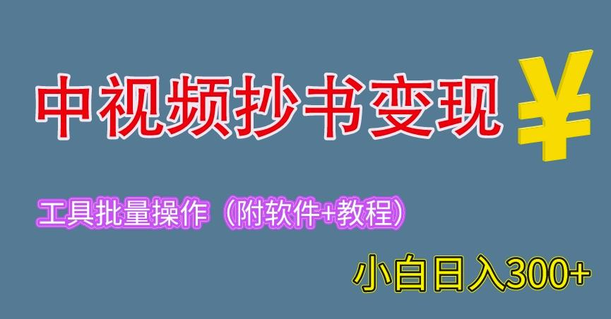 2023中视频抄书变现（附工具+教程），一天300+，特别适合新手操作的副业（揭秘）-狂神云浏览专注活动，软件，教程分享！总之就是网络那些事。