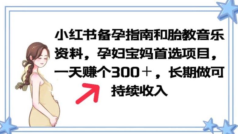 小红书备孕指南和胎教音乐资料孕妇宝妈首选项目一天赚个300＋长期可做【揭秘】-狂神云浏览专注活动，软件，教程分享！总之就是网络那些事。