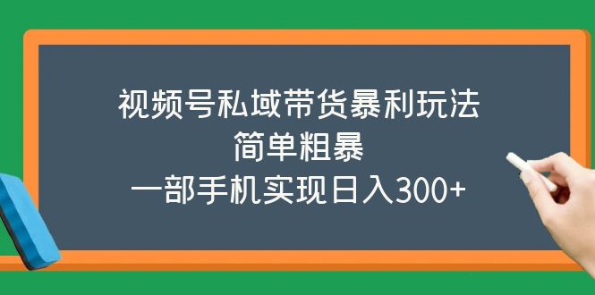 （5544期）视频号私域带货暴利玩法，简单粗暴，一部手机实现日入300+-狂神云浏览专注活动，软件，教程分享！总之就是网络那些事。