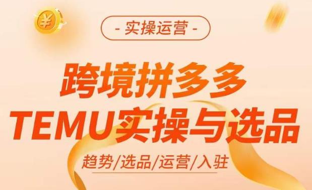 跨境拼多多TEMU实操与选品，​掌握平台运营方法技巧，选品避坑12条标准，爆款的底层思路等-狂神云浏览专注活动，软件，教程分享！总之就是网络那些事。