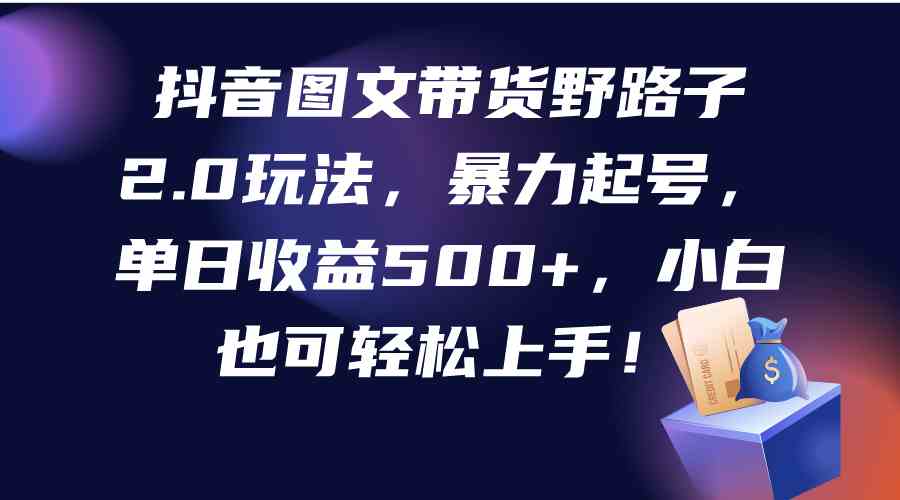 （9790期）抖音图文带货野路子2.0玩法，暴力起号，单日收益500+，小白也可轻松上手！-狂神云浏览专注活动，软件，教程分享！总之就是网络那些事。