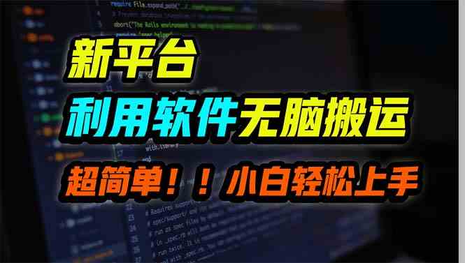 （9745期）新平台用软件无脑搬运，月赚10000+，小白也能轻松上手-狂神云浏览专注活动，软件，教程分享！总之就是网络那些事。