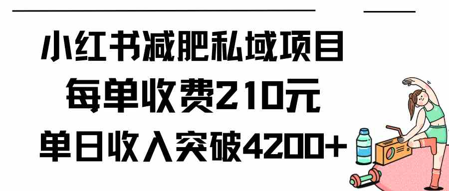 （9466期）小红书减肥私域项目每单收费210元单日成交20单，最高日入4200+-狂神云浏览专注活动，软件，教程分享！总之就是网络那些事。