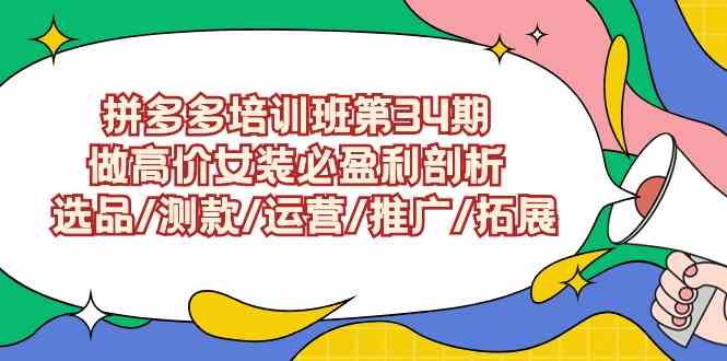 （9333期）拼多多培训班第34期：做高价女装必盈利剖析  选品/测款/运营/推广/拓展-狂神云浏览专注活动，软件，教程分享！总之就是网络那些事。