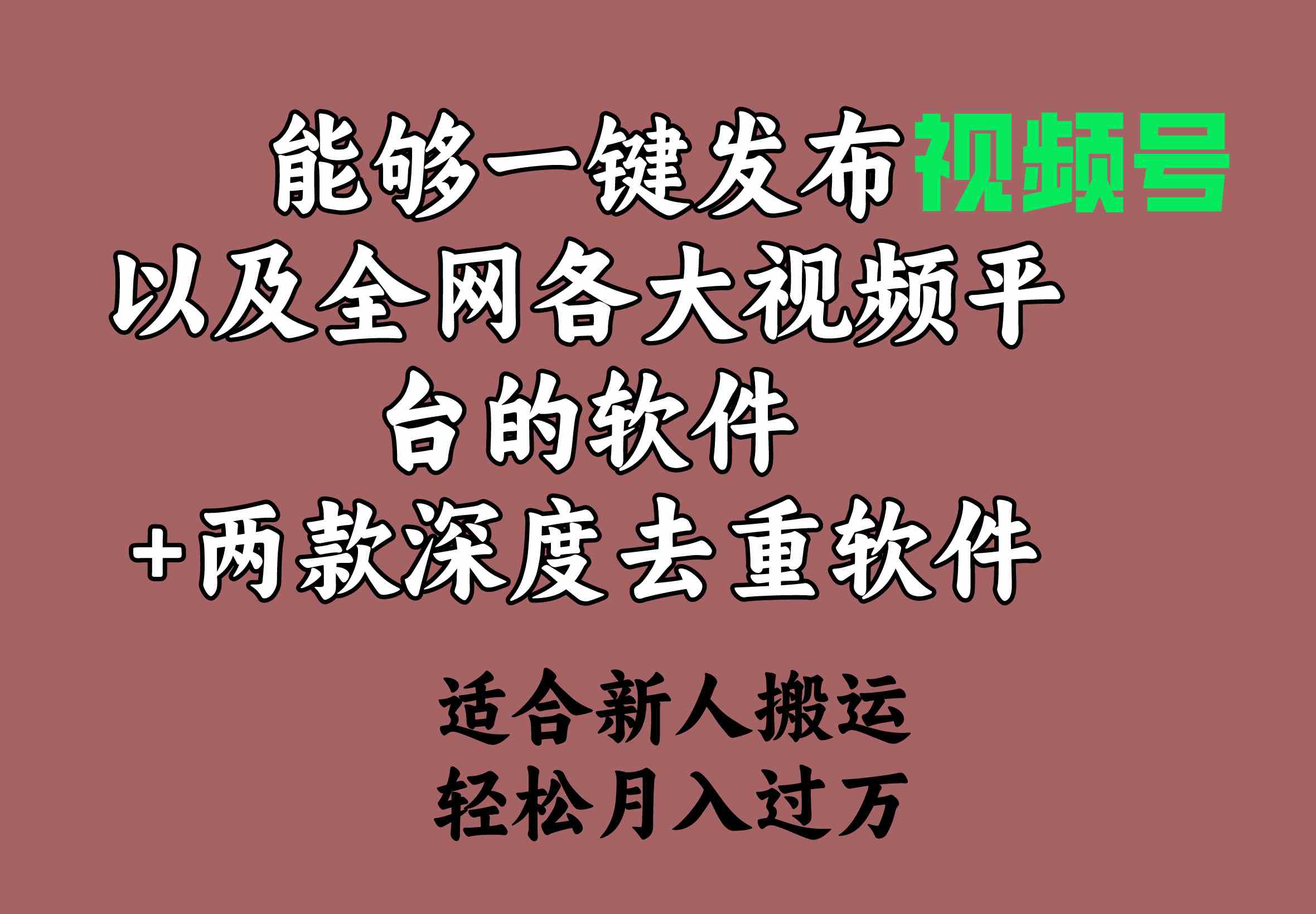 （9319期）能够一键发布视频号以及全网各大视频平台的软件+两款深度去重软件 适合…-狂神云浏览专注活动，软件，教程分享！总之就是网络那些事。
