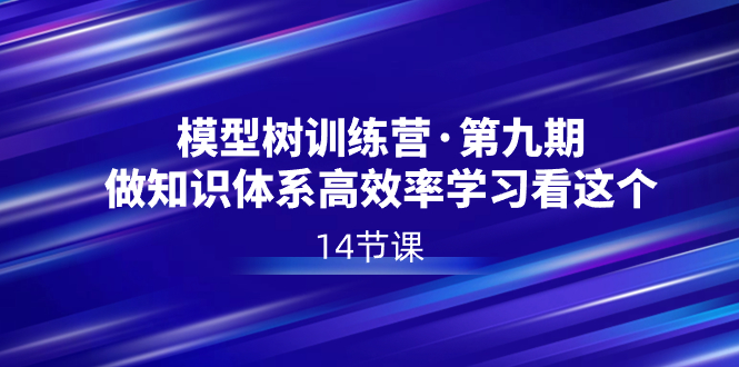 （8725期）模型树特训营·第九期，做知识体系高效率学习看这个（14节课）-狂神云浏览专注活动，软件，教程分享！总之就是网络那些事。