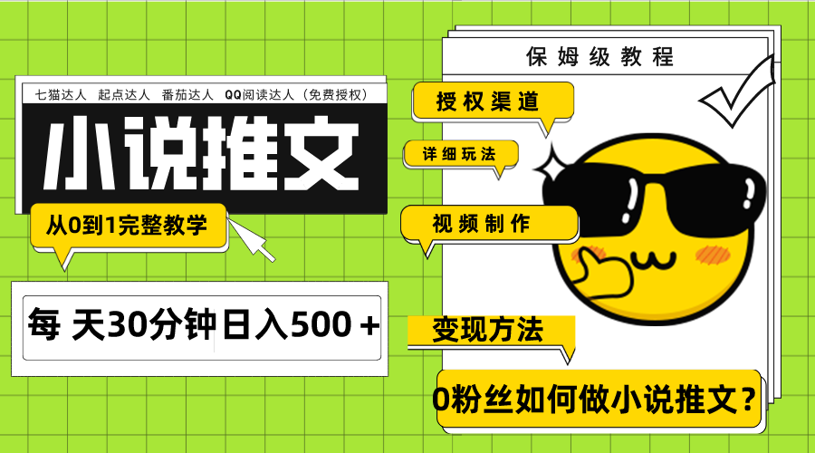 （7912期）Ai小说推文每天20分钟日入500＋授权渠道 引流变现 从0到1完整教学（7节课）-狂神云浏览专注活动，软件，教程分享！总之就是网络那些事。
