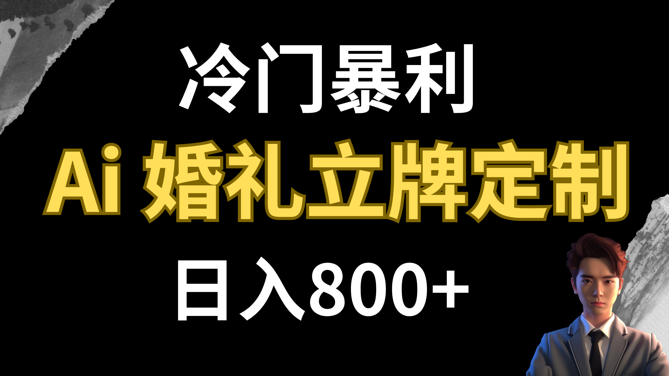 （7770期）冷门暴利项目 AI婚礼立牌定制 日入800+-狂神云浏览专注活动，软件，教程分享！总之就是网络那些事。