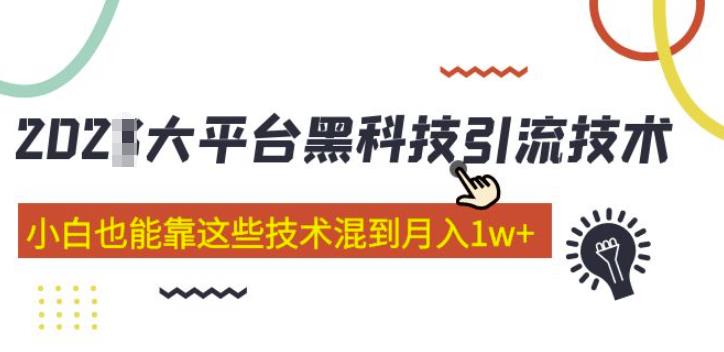 大平台黑科技引流技术，小白也能靠这些技术混到月入1w+(2022年的课程）-狂神云浏览专注活动，软件，教程分享！总之就是网络那些事。