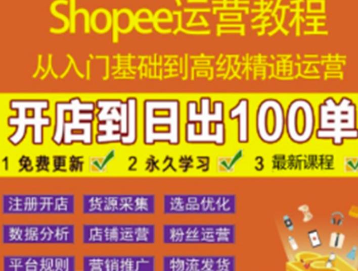 shopee运营教程：从入门基础到高级精通，开店到日出100单（全套课程）-狂神云浏览专注活动，软件，教程分享！总之就是网络那些事。