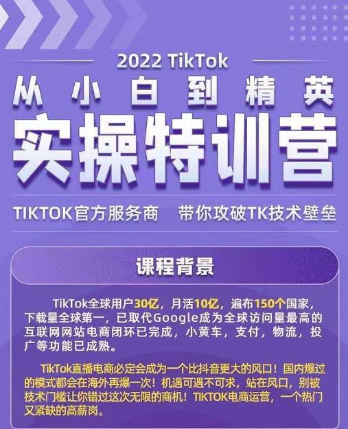 Seven漆·2022Tiktok从小白到精英实操特训营，带你掌握Tiktok账号运营-狂神云浏览专注活动，软件，教程分享！总之就是网络那些事。