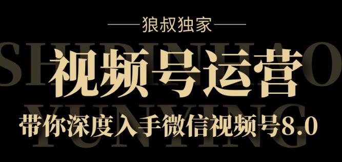 狼叔独家：视频号运营实战课8.0，带你深度入手微信视频号-狂神云浏览专注活动，软件，教程分享！总之就是网络那些事。