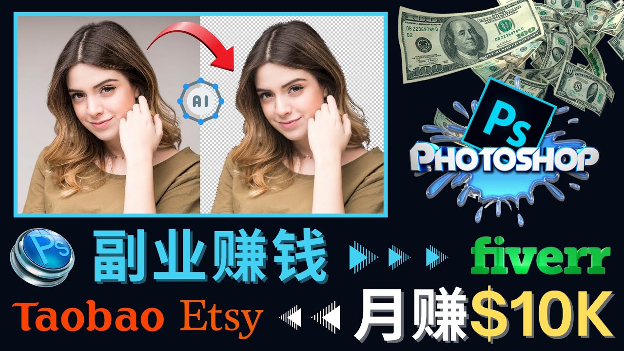 （4394期）掌握PS修图技能，月赚5000美元以上 – 利用Adobe Photoshop赚钱的3种途径-狂神云浏览专注活动，软件，教程分享！总之就是网络那些事。