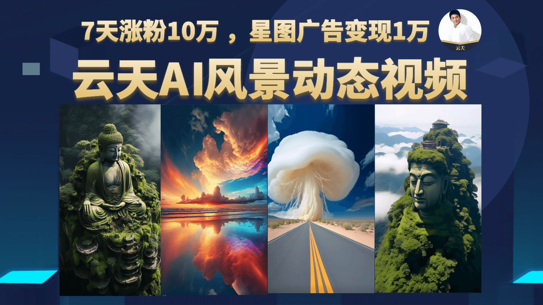 （6636期）云天AI风景动图视频制作，7天涨粉10万 ，星图广告变现1万-狂神云浏览专注活动，软件，教程分享！总之就是网络那些事。
