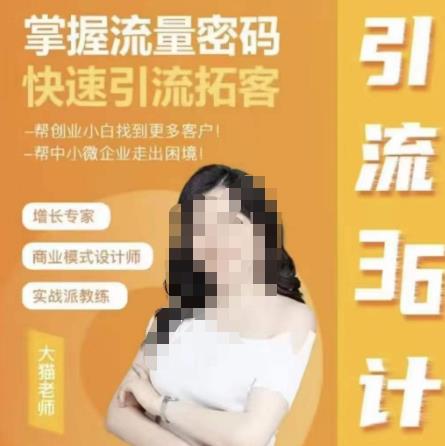 大猫·引流36计，掌握流量密码，快速引流拓客，帮创业小白找到更多客户，帮中小微企业走出困境-狂神云浏览专注活动，软件，教程分享！总之就是网络那些事。