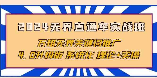 （10075期）2024无界直通车实战班，万相无界关键词推广，4.0升级版 系统化 理论+实操-狂神云浏览专注活动，软件，教程分享！总之就是网络那些事。