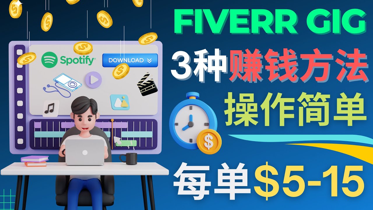 （4495期）每5分钟赚5美元，日赚100美元，3种简单的Fiverr赚钱技巧-狂神云浏览专注活动，软件，教程分享！总之就是网络那些事。