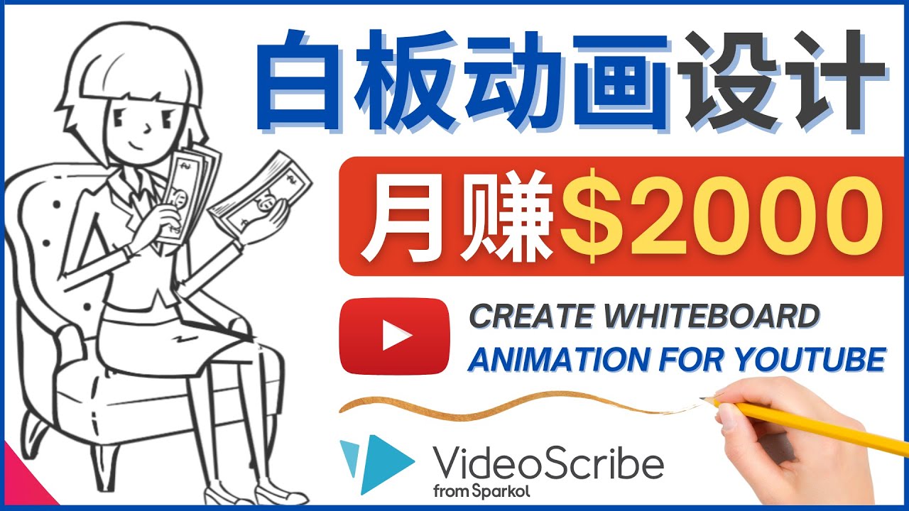 （4341期）创建白板动画（WhiteBoard Animation）YouTube频道，月赚2000美元-狂神云浏览专注活动，软件，教程分享！总之就是网络那些事。