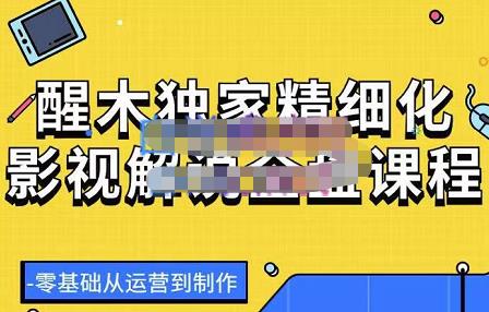 醒木独家精细化影视解说全盘课程，零基础从运营到制作-狂神云浏览专注活动，软件，教程分享！总之就是网络那些事。