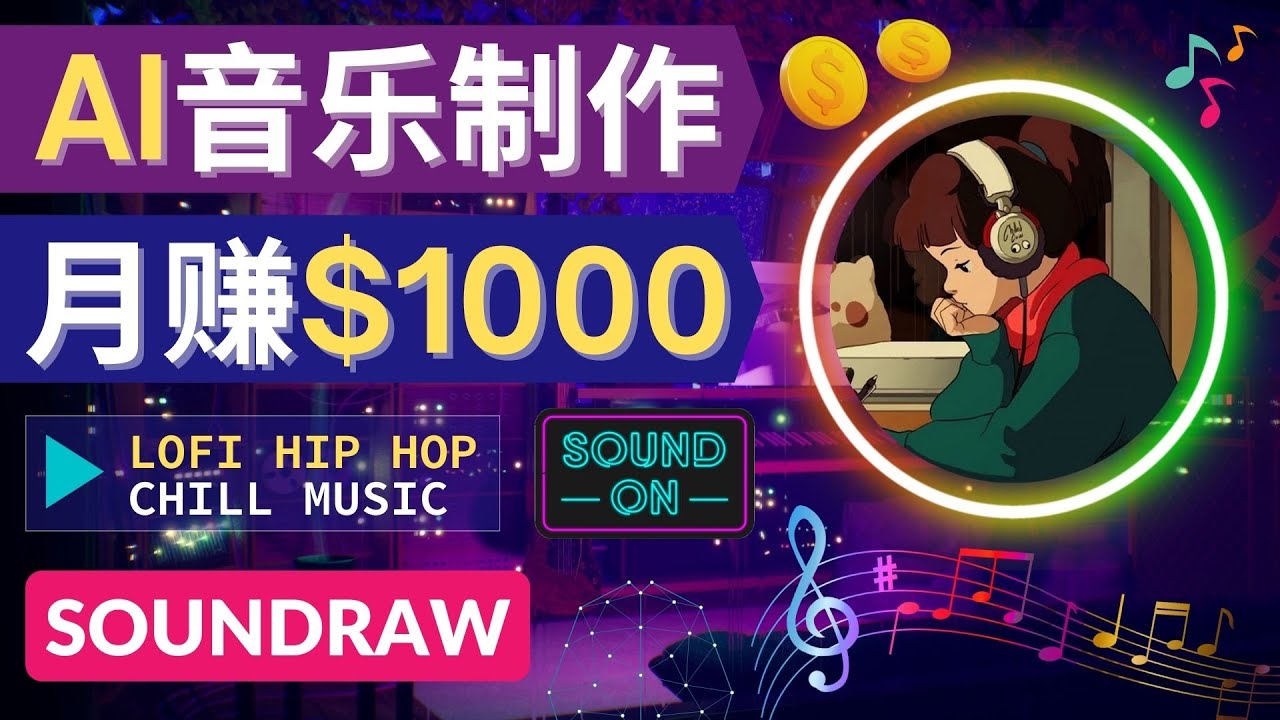（4251期）无需任何音乐基础： 使用AI软件制作Lofi Hip Hop Chill Music 月赚1000美元-狂神云浏览专注活动，软件，教程分享！总之就是网络那些事。
