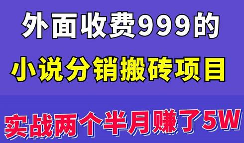 外面收费999的小说分销搬砖项目：实战两个半月赚了5W块，操作简单！-狂神云浏览专注活动，软件，教程分享！总之就是网络那些事。