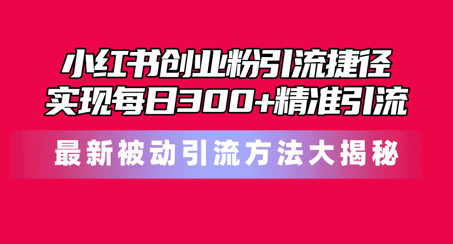 （10692期）小红书创业粉引流捷径！最新被动引流方法大揭秘，实现每日300+精准引流-狂神云浏览专注活动，软件，教程分享！总之就是网络那些事。