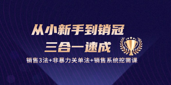 （10799期）从小新手到销冠 三合一速成：销售3法+非暴力关单法+销售系统挖需课 (27节)-狂神云浏览专注活动，软件，教程分享！总之就是网络那些事。