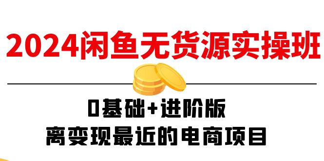 （11535期）2024闲鱼-无货源实操班：0基础+进阶版，离变现最近的电商项目（15节）-狂神云浏览专注活动，软件，教程分享！总之就是网络那些事。