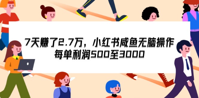 （12192期）7天收了2.7万，小红书咸鱼无脑操作，每单利润500至3000-狂神云浏览专注活动，软件，教程分享！总之就是网络那些事。