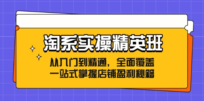 （12276期）淘系实操精英班：从入门到精通，全面覆盖，一站式掌握店铺盈利秘籍-狂神云浏览专注活动，软件，教程分享！总之就是网络那些事。