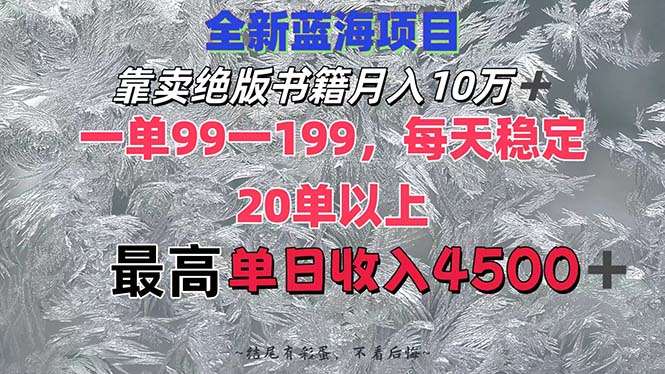 （12512期）靠卖绝版书籍月入10W+,一单99-199，一天平均20单以上，最高收益日入4500+-狂神云浏览专注活动，软件，教程分享！总之就是网络那些事。