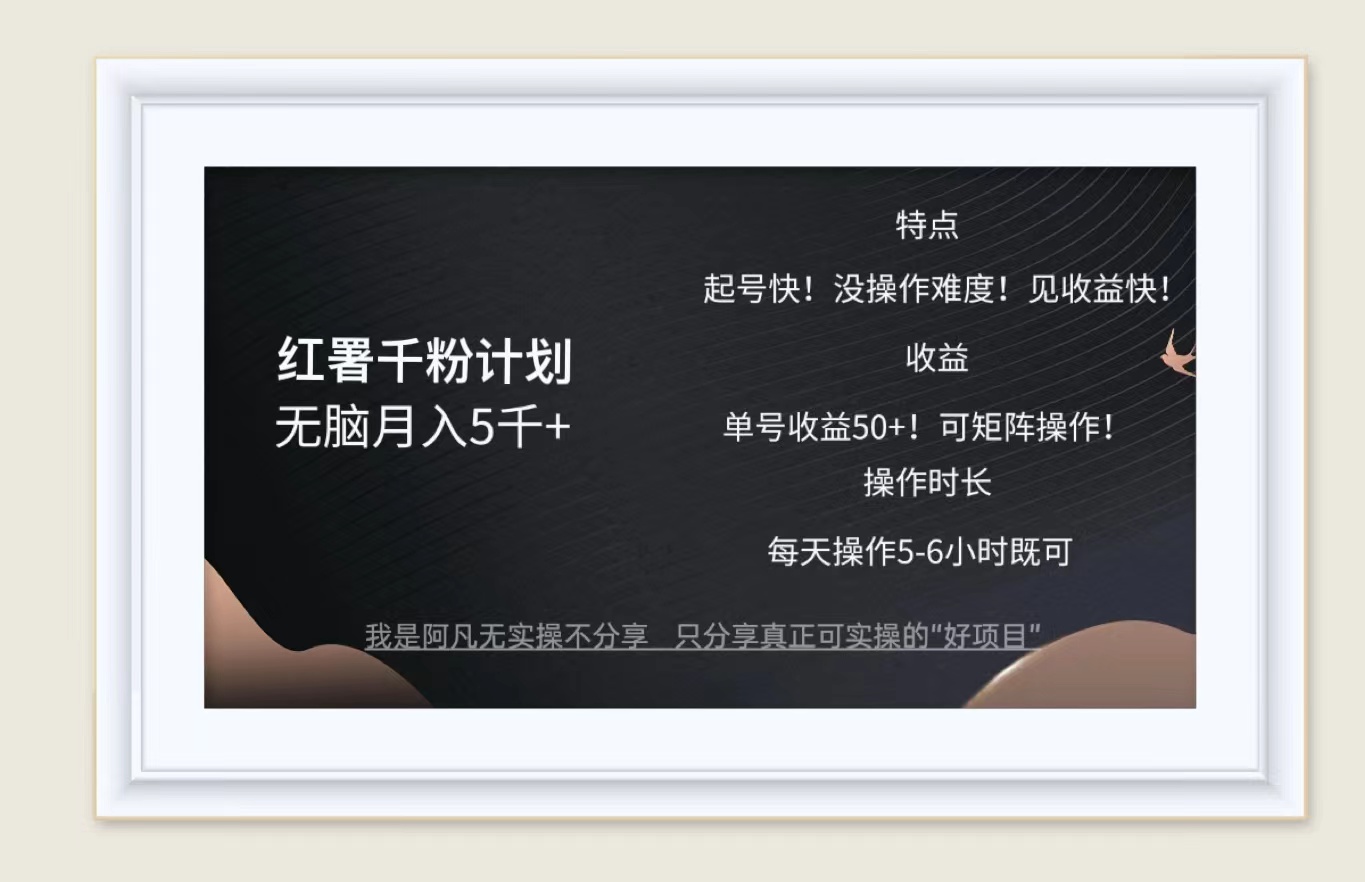 （12560期）红薯千粉计划无脑月入5千+！既做既赚！-狂神云浏览专注活动，软件，教程分享！总之就是网络那些事。