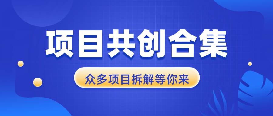 （13778期）项目共创合集，从0-1全过程拆解，让你迅速找到适合自已的项目-狂神云浏览专注活动，软件，教程分享！总之就是网络那些事。