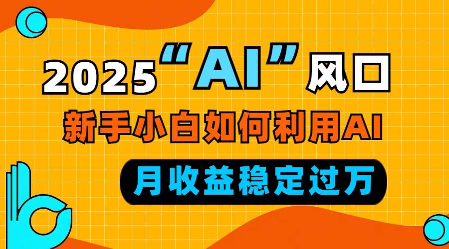 （13821期）2025“ AI ”风口，新手小白如何利用ai，每月收益稳定过万-狂神云浏览专注活动，软件，教程分享！总之就是网络那些事。