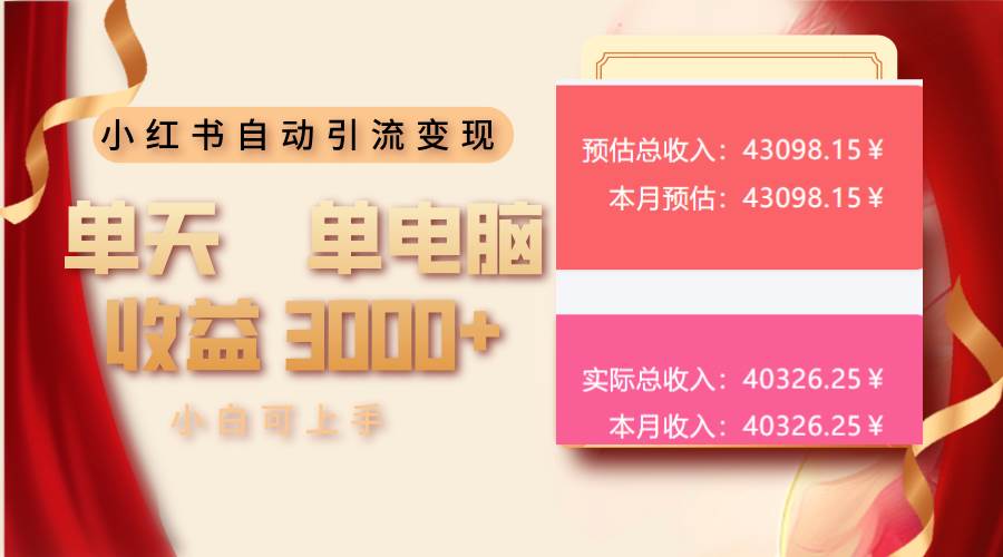 （13999期）小红书自动引流变现 单天单电脑收益3000+  小白可上手-狂神云浏览专注活动，软件，教程分享！总之就是网络那些事。