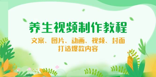 （14163期）养生视频制作教程，文案、图片、动画、视频、封面，打造爆款内容-狂神云浏览专注活动，软件，教程分享！总之就是网络那些事。