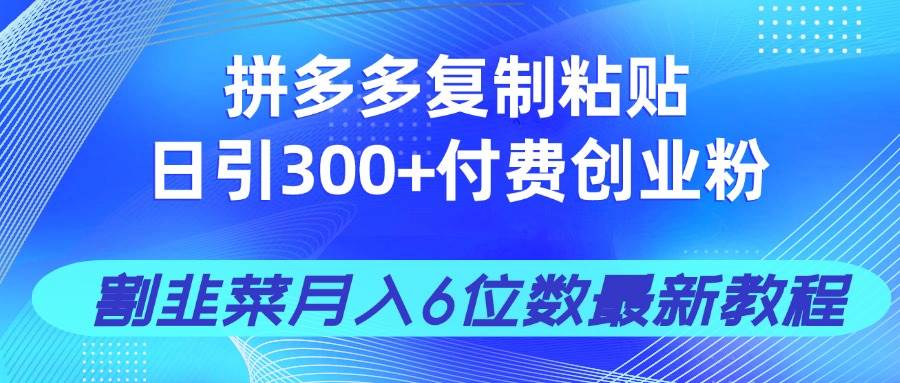 （14232期）拼多多复制粘贴日引300+付费创业粉，割韭菜月入6位数最新教程！-狂神云浏览专注活动，软件，教程分享！总之就是网络那些事。