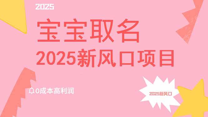 （14593期）2025新风口项目宝宝取名，0成本高利润，附保姆级教程，月入过万不是梦-狂神云浏览专注活动，软件，教程分享！总之就是网络那些事。