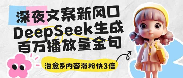 （14587期）深夜文案新风口：DeepSeek生成百万播放量金句，治愈系内容涨粉快3倍-狂神云浏览专注活动，软件，教程分享！总之就是网络那些事。